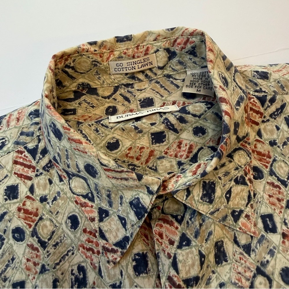 Men’s Burma Bibas Geometric Print Shirt Size Medium​​ - Picture 3 of 7
